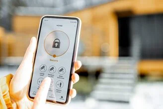 Senior-friendly home security and monitoring technology supporting aging at home independence